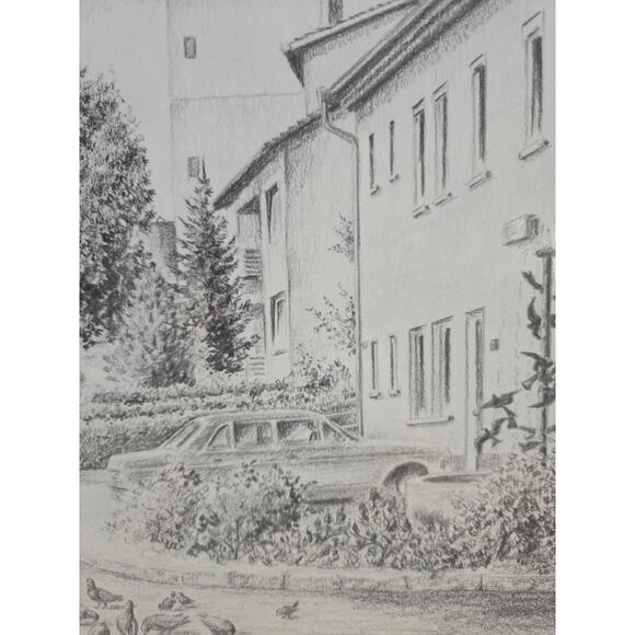 Hermann Kuhn Kemnat Germany Print St Bartholomaus Church 19x13.75" Framed - Picture 4 of 10